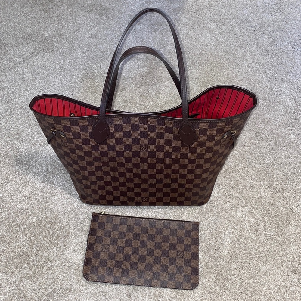 Louis Vuitton NEVERFULL MM Damier Ebene Handbag